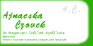 ajnacska czovek business card